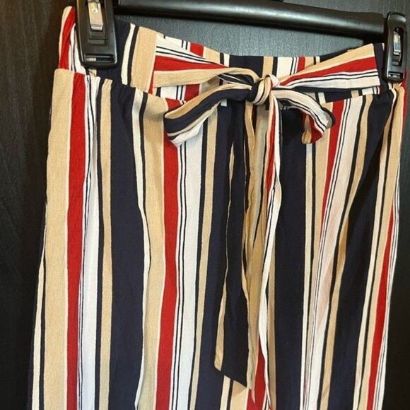 Le Lis Cream Striped Wide Leg Palazzo Pants - Picture 4 of 4